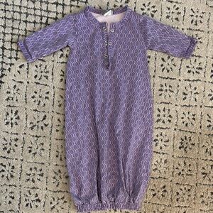 Kate Quinn Purple Nightgown with Smocked Neckline